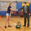 THE LEAGUE The Credit Card Alert -- Episode 511 -- Airs Wednesday, November 13, 10:00 pm e/p) -- Pictured: (L-R) Erin Heatherton as Coach Crowley, Alina Foley as Ellie, Stephen Rannazzisi as Kevin -- CR: Patrick McElhenney/FXX