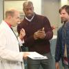 THE LEAGUE Baby Geoffrey Jesus -- Episode 512 -- Airs Wednesday, November 20, 10:00 pm e/p) -- Pictured: (L-R) Paul Scheer as Andre, Vernon Davis as himself, Jon Lajoie as Taco -- CR: Patrick McElhenney/FXX