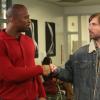 THE LEAGUE Baby Geoffrey Jesus -- Episode 512 -- Airs Wednesday, November 20, 10:00 pm e/p) -- Pictured: (L-R) Vernon Davis as himself, Jon Lajoie as Taco -- CR: Patrick McElhenney/FXX