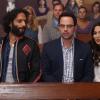 THE LEAGUE The 8 Defensive Points of Hanukkah -- Episode 513 -- Airs Wednesday, November 20, 10:30 pm e/p) -- Pictured: (L-R) Jason Mantzoukas as Rafi, Nick Kroll as as Ruxin, Nadine Velasquez as Sofia -- CR: Jordin Althaus/FXX