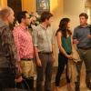 THE LEAGUE -- Episode 1: "Sitting Shiva" (Airs Wednesday, September 3, 10:00 PM e/p). Pictured: (L-R) Paul Scheer as Andre, Nick Kroll as Ruxin, Mark Duplass as Pete,  Katie Aselton as Jenny, Stephen Rannazzisi as Kevin, Jon Lajoie as Taco. CR: Patrick McElhenney/FXX