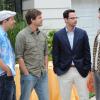 THE LEAGUE: L-R: Paul Scheer, Mark Duplass, Nick Kroll and Jopn Lajoie on THE LEAGUE episode THE SUKKAH airing Oct. 13 on FX. CR: Patrick McElhenney / FX.