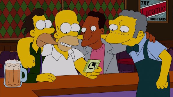 THE SIMPSONS: Homer, Moe, Lenny and Carl win the Springfield Lottery in the first part of the all-new "The Saga of Carl Carlson/The Man Who Came to be Dinner" one-hour season finale episode of THE SIMPSONS airing Sunday, May 19 (8:00-9:00 PM ET/PT) on FOX. THE SIMPSONS ™ and © 2013 TCFFC ALL RIGHTS RESERVED.