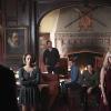 The Vampire Diaries -- "I\'m Thinking of You All The While" -- Image Number: VD622b_0009.jpg -- Pictured (L-R): Ian Somerhalder as Damon (back to camera), Kat Graham as Bonnie, Matt Davis as Alaric, Zach Roerig as Matt, Michael Trevino as Tyler, Candice Accola as Caroline and Paul Wesley as Stefan -- Photo: Annette Brown/The CW -- ÃÂ© 2015 The CW Network, LLC. All rights reserved.