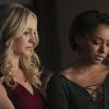 The Vampire Diaries -- "I\'m Thinking of You All The While" -- Image Number: VD622b_0276.jpg -- Pictured (L-R): Candice Accola as Caroline and Kat Graham as Bonnie -- Photo: Annette Brown/The CW -- ÃÂ© 2015 The CW Network, LLC. All rights reserved.