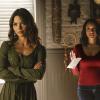 The Vampire Diaries -- "Postcards from the Edge" -- Image Number: TVD712b_0141.jpg -- Pictured (L-R): Scarlett Byrne as Nora and Kat Graham as Bonnie -- Photo: Tina Rowden/The CW -- ÃÂ© 2016 The CW Network, LLC. All rights reserved