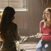 The Vampire Diaries -- "Postcards From The Edge" -- Image Number: TVD712b_0092.jpg -- Pictured (L-R): Scarlett Byrne as Nora and Kat Graham as Bonnie -- Photo: Tina Rowden/The CW -- ÃÂ© 2016 The CW Network, LLC. All rights reserved.