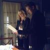The Vampire Diaries -- "Coming Home Was a Mistake" --Image Number: VD805a_0365.jpg -- Pictured (L-R): Candice King as Caroline and Matt Davis as Alaric -- Photo: Bob Mahoney/The CW -- ÃÂ© 2016 The CW Network, LLC. All rights reserved.